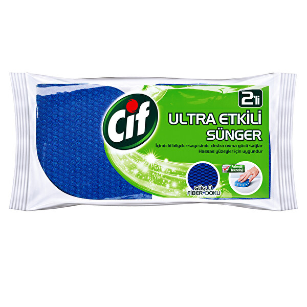 Cif 2'li Ultra Etkili Sünger Cif 2'li Ultra Etkili Sünger