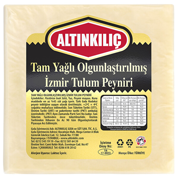 Altınkılıç İzmir Tulum Peyniri Kg