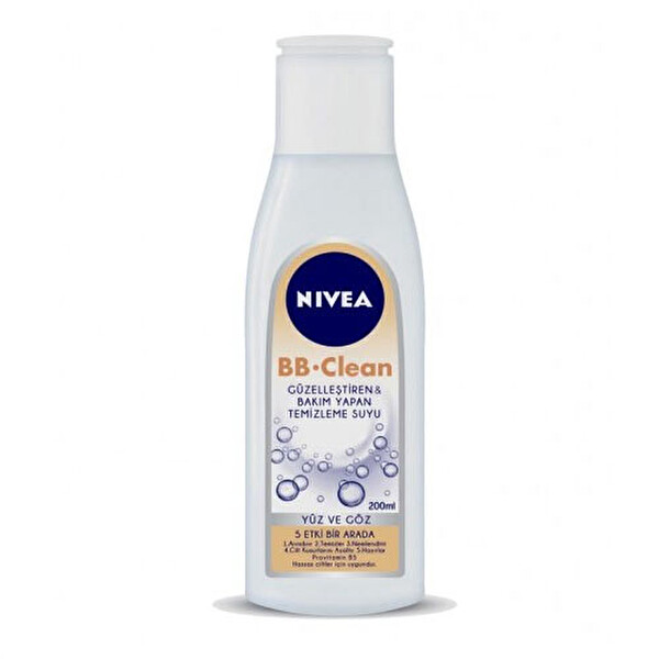Nivea BB Clean Güzelleştiren & Bakım Yapan Temizleme Suyu 200 ml Nivea BB Clean Güzelleştiren & Bakım Yapan Temizleme Suyu 200 ml