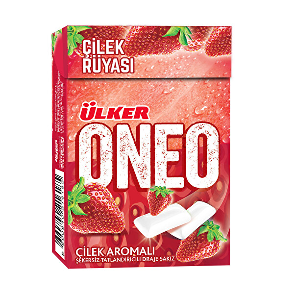 Ülker Oneo Flıptop Çilek Aromalı Draje Sakız 21 g Ülker Oneo Flıptop Çilek Aromalı Draje Sakız 21 g