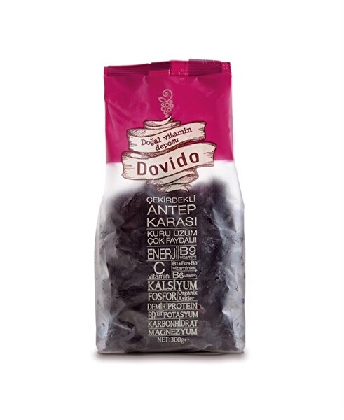 Dovido Çekirdekli Antep Karası Üzüm 300 g Dovido Çekirdekli Antep Karası Üzüm 300 g