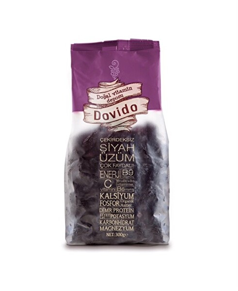 Dovido Çekirdeksiz Siyah Üzüm 300 g Dovido Çekirdeksiz Siyah Üzüm 300 g