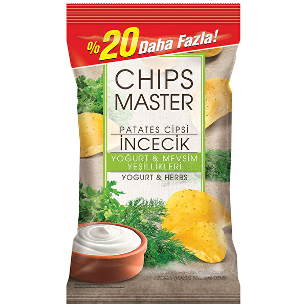 Chips Master İnce Yoğurt&Herbs Parti Boy 177 g Chips Master İnce Yoğurt&Herbs Parti Boy 177 g