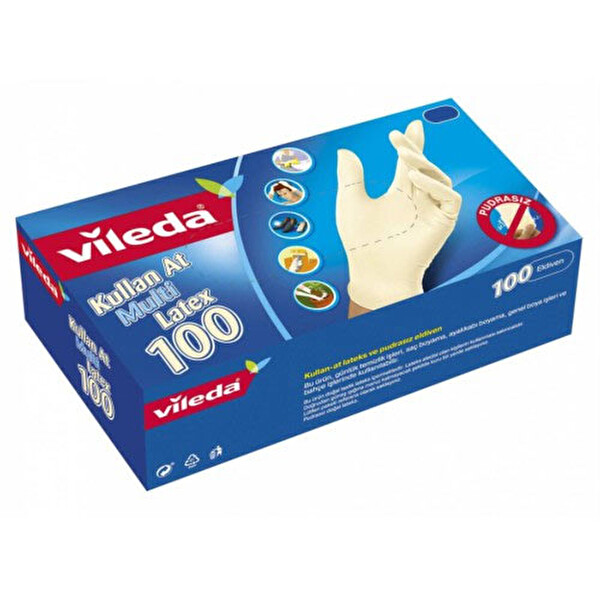 Vileda 100'lü M-L Pudrasız Kullan-At Eldiven