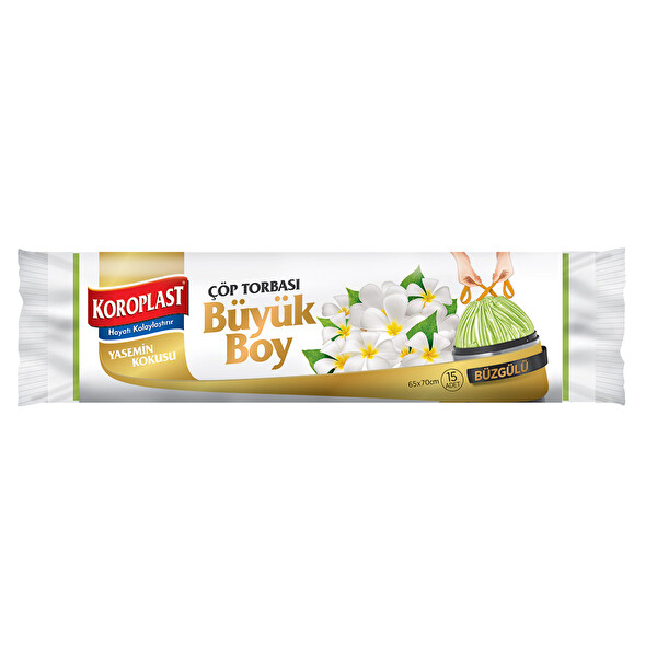 Koroplast Büzgülü Ekonomik Çöp Torbası Büyük Boy Yasemin Koroplast Büzgülü Ekonomik Çöp Torbası Büyük Boy Yasemin