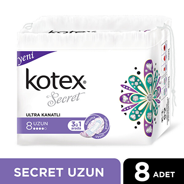 Kotex Secret Tekli Uzun 8'li Kotex Secret Tekli Uzun 8'li