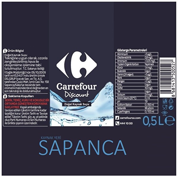 Carrefour Discount Su 0,5 lt Carrefour Discount Su 0,5 lt