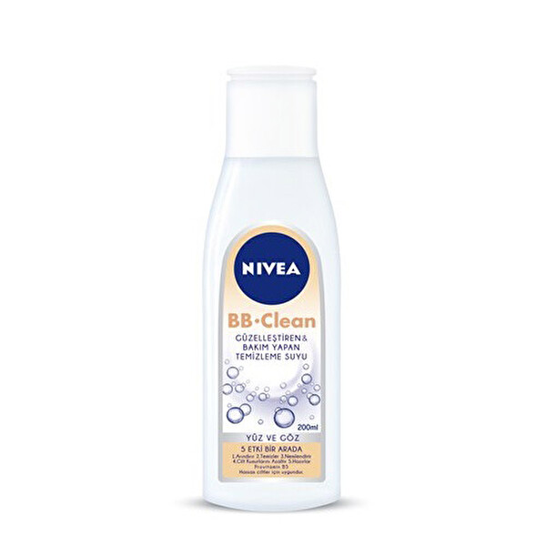 Nivea BB Clean Güzelleştiren & Bakım Yapan Temizleme Suyu 200 ml Nivea BB Clean Güzelleştiren & Bakım Yapan Temizleme Suyu 200 ml