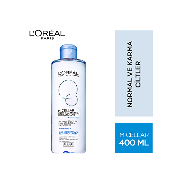 l oreal paris micellar makyaj temizleme suyu normal ve karma cilktler 400 ml 30143293 carrefoursa