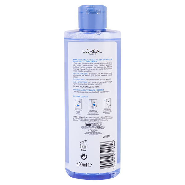 l oreal paris micellar makyaj temizleme suyu normal ve karma cilktler 400 ml 30143293 carrefoursa