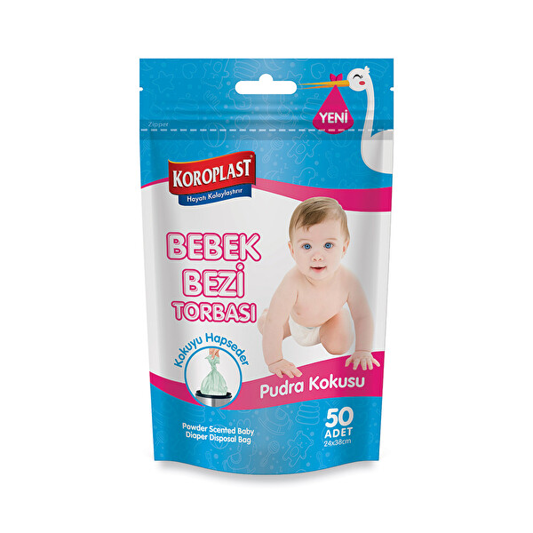 Koroplast Pudra Kokulu Bebek Bezi Torbası