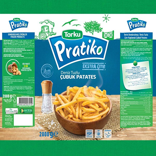 Torku Pratiko Deniz Tuzlu İnce Kesim Patates 2000 g