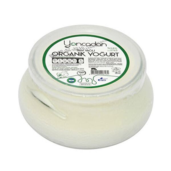 Yoncadan Organik Tam Yağlı Cam Kase Yoğurt 700 g Yoncadan Organik Tam Yağlı Cam Kase Yoğurt 700 g