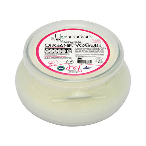 Yoncadan Organik Yarım Yağlı Cam Kase Yoğurt 700 g Yoncadan Organik Yarım Yağlı Cam Kase Yoğurt 700 g