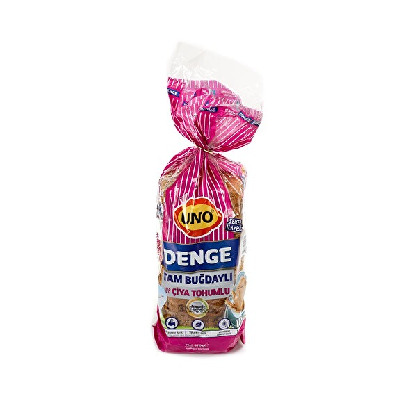 Uno Denge Tam Buğdaylı ve Çiya Tohumlu Ekmek 470 g Uno Denge Tam Buğdaylı ve Çiya Tohumlu Ekmek 470 g