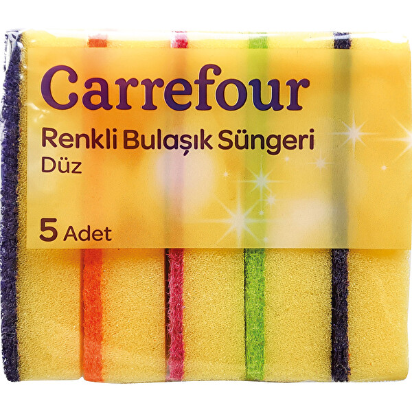 carrefour bulasik sungeri 5 li renkli 30145371 carrefoursa