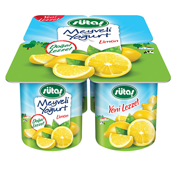 Sütaş Meyveli Yoğurt Limonlu 4x115 g