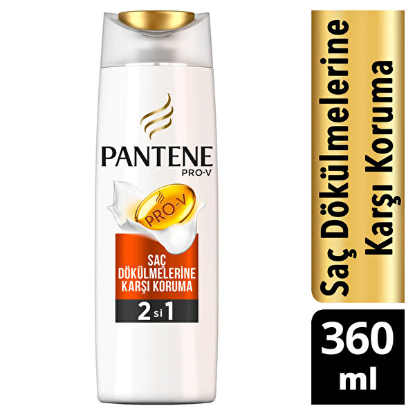 Pantene 2'si 1 Arada Şampuan ve Saç Bakım Kremi Saç Dökülmelerine Karşı Etkili 360 ml Pantene 2'si 1 Arada Şampuan ve Saç Bakım Kremi Saç Dökülmelerine Karşı Etkili 360 ml
