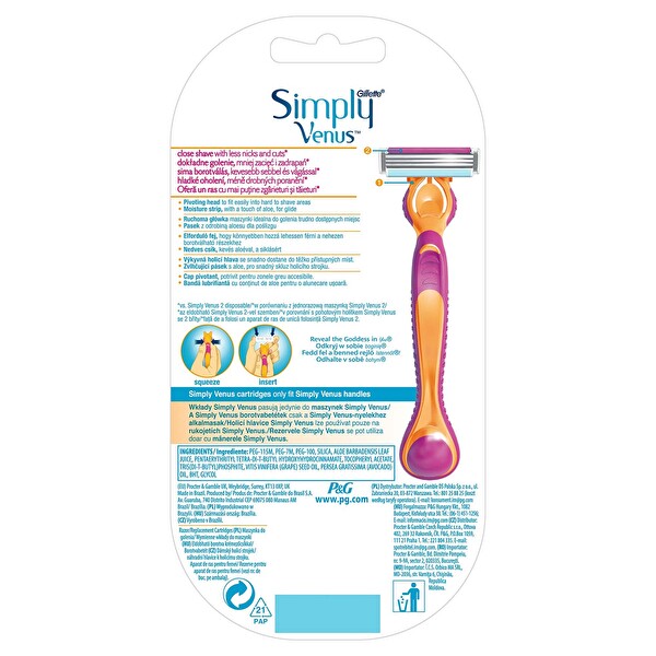 Gillette Simply Venus 3 Tıraş Makinesi+3 Yedek Tıraş Bıçağı Gillette Simply Venus 3 Tıraş Makinesi+3 Yedek Tıraş Bıçağı