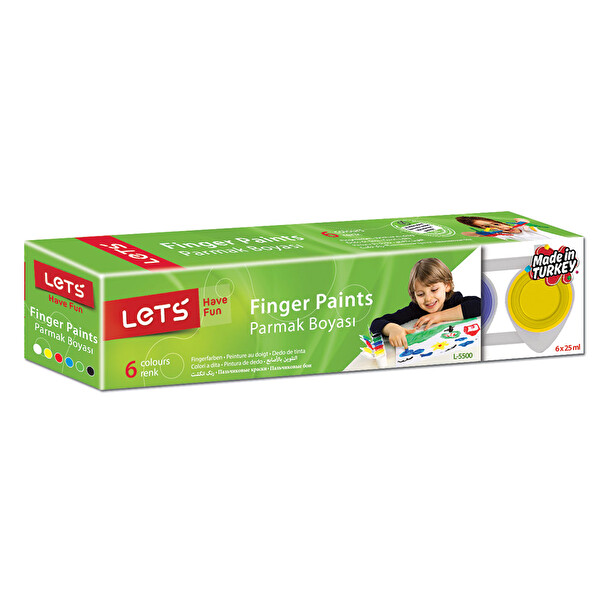 Lets Parmak Boyası 25 Gr. 6 Renk Lets Parmak Boyası 25 Gr. 6 Renk