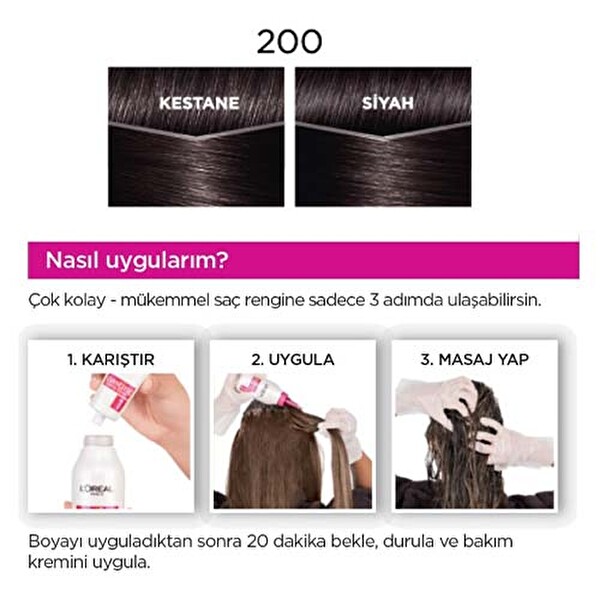L’oreal Paris Casting Crème gloss Amonyaksız & Besleyici Saç Boyası - 200 - Karadut Siyahı L’oreal Paris Casting Crème gloss Amonyaksız & Besleyici Saç Boyası - 200 - Karadut Siyahı