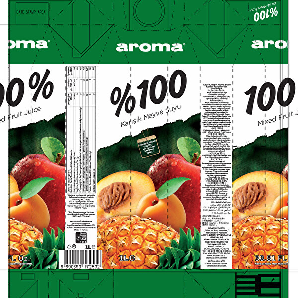 Aroma %100 Karışık Meyve Suyu 1 lt Aroma %100 Karışık Meyve Suyu 1 lt
