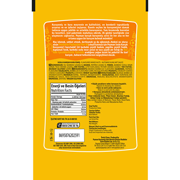 Peyman Soslu Karışık Kuruyemiş 180 g Peyman Soslu Karışık Kuruyemiş 180 g