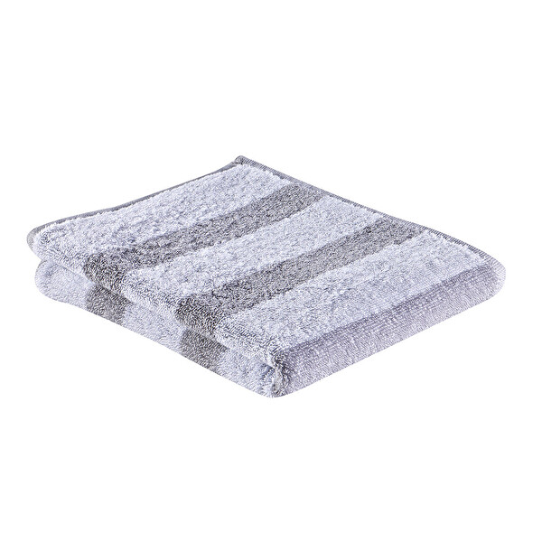 Tex Stripe Yüz Havlusu Gri-Beyaz 50x80 cm Tex Stripe Yüz Havlusu Gri-Beyaz 50x80 cm