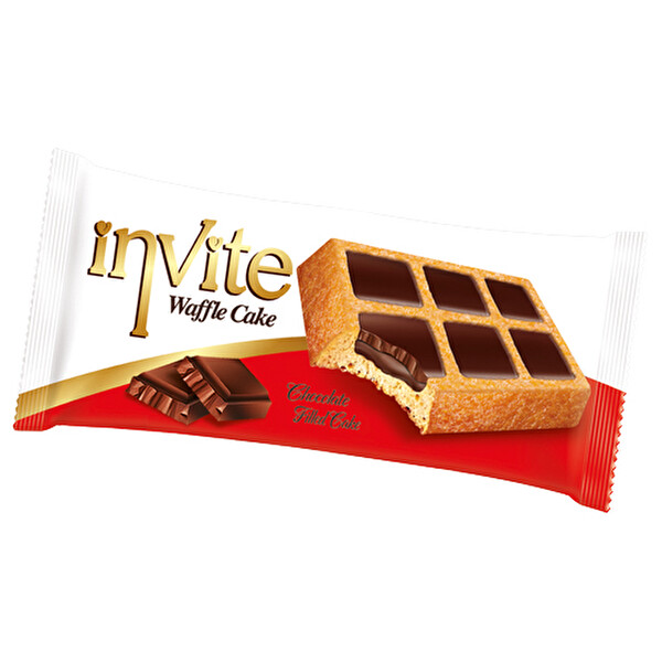 Invite Waffle Kek Çikolatalı 50 g Invite Waffle Kek Çikolatalı 50 g