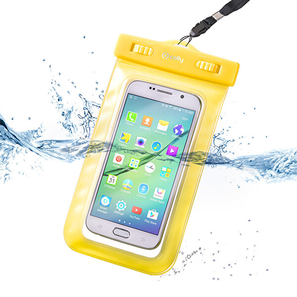 Celly SPLASHUNIYL Su Geçirmez Sarı Telefon Kılıfı Celly SPLASHUNIYL Su Geçirmez Sarı Telefon Kılıfı
