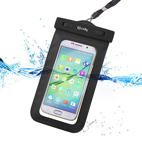 Celly SPLASHUNIBK Su Geçirmez Siyah Telefon Kılıfı Celly SPLASHUNIBK Su Geçirmez Siyah Telefon Kılıfı