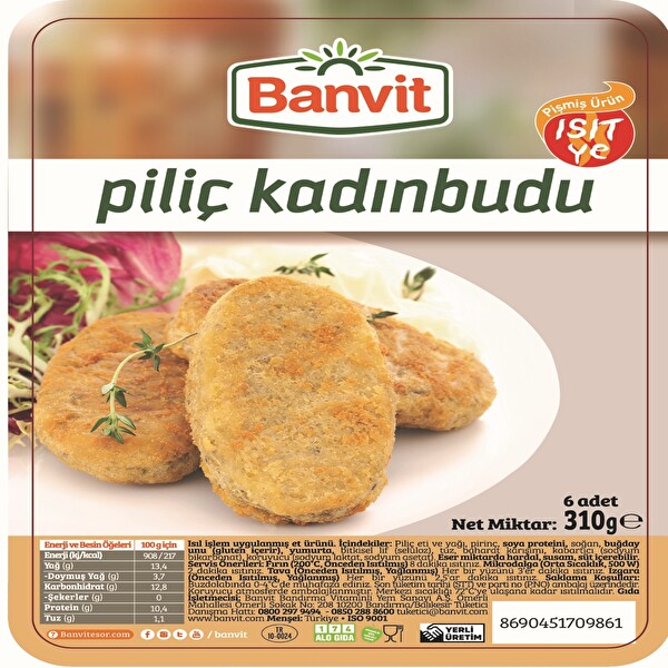 banvit pilic kadinbudu kofte 310 g