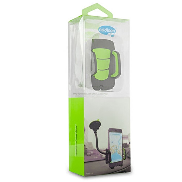 Addison ADS-119 Universal Ayarlanabilir Siyah/Yeşil Araç Telefon Tutucu