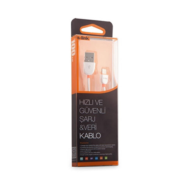 S-link SLP-502 Beyaz Data + Şarj Kablosu iPhone 5/6 + iPad 4/5/Mini S-link SLP-502 Beyaz Data + Şarj Kablosu iPhone 5/6 + iPad 4/5/Mini