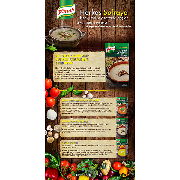 Knorr Gourmet 8 Sebze Çorbası Knorr Gourmet 8 Sebze Çorbası