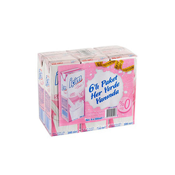 İçim Light Süt 6x200 ml