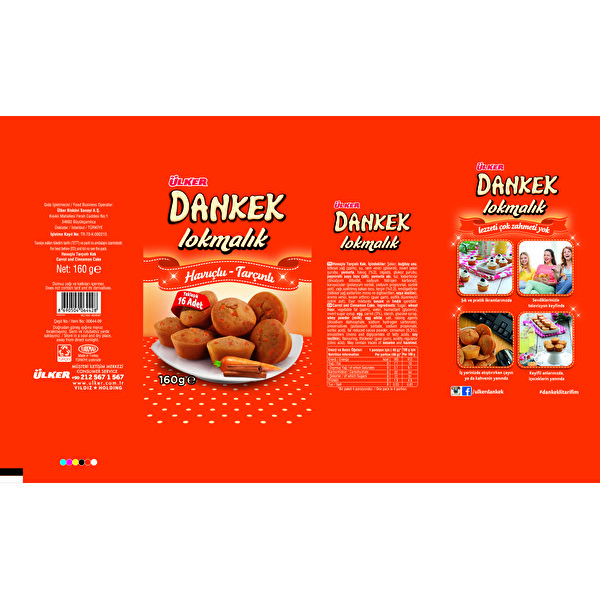 Ülker Dankek Lokmalık Havuçlu Tarçınlı Kek 160 g Ülker Dankek Lokmalık Havuçlu Tarçınlı Kek 160 g
