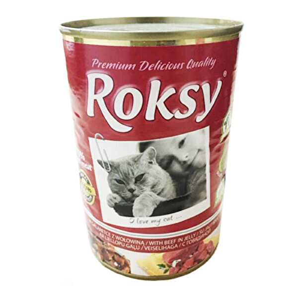 Roksy 415 Gr %72 Biftekli Kedi Konserve Roksy 415 Gr %72 Biftekli Kedi Konserve