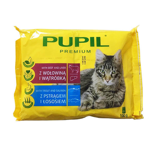 Pupil Pouch Kedi Konservesi 4x100 g Pupil Pouch Kedi Konservesi 4x100 g