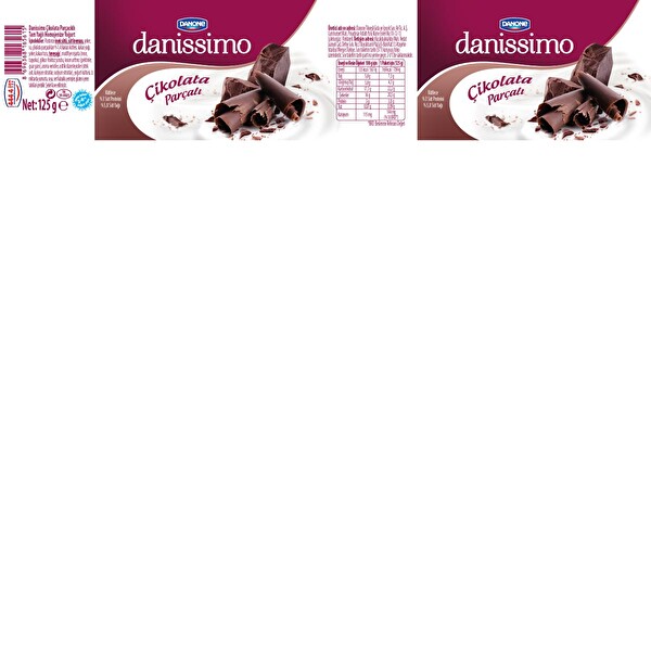 Danissimo Çikolata Parçacıklı 125 g Danissimo Çikolata Parçacıklı 125 g