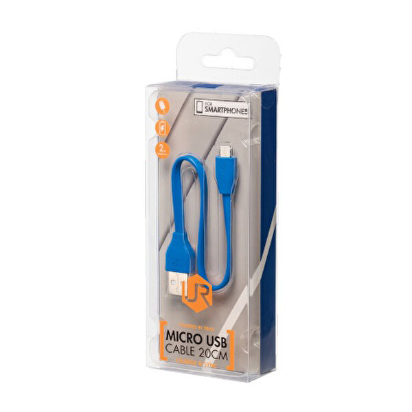 Trust Flat Micro-USB Mavi Kablo 20cm Trust Flat Micro-USB Mavi Kablo 20cm
