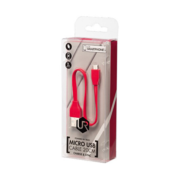 Trust Düz Micro-USB Kablosu 20 cm - Kırmızı Trust Düz Micro-USB Kablosu 20 cm - Kırmızı