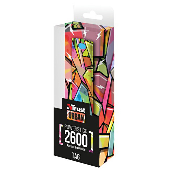 Trust Tag PowerStick Taşınabilir Şarj Cihazı 2600 - Graffiti Arrows Trust Tag PowerStick Taşınabilir Şarj Cihazı 2600 - Graffiti Arrows