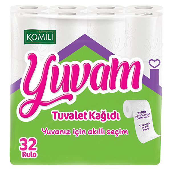 Komili Yuvam Parfümlü Tuvalet Kağıdı 32'li Komili Yuvam Parfümlü Tuvalet Kağıdı 32'li