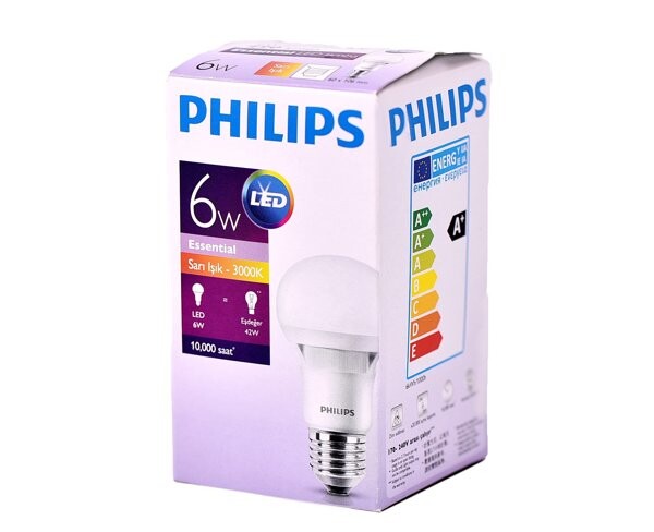 Philips Essential Led Lamba 6-42W E27 Sarı Işık Philips Essential Led Lamba 6-42W E27 Sarı Işık