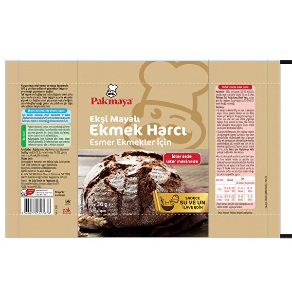 Pakmaya Esmer Ekmek Harcı 30 g Pakmaya Esmer Ekmek Harcı 30 g