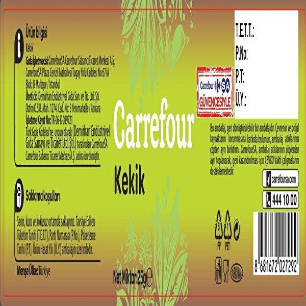 Carrefour Kekik Pet 45 g Carrefour Kekik Pet 45 g