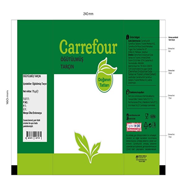 Carrefour Toz Tarçın 75 g Carrefour Toz Tarçın 75 g