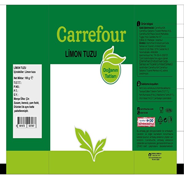 Carrefour Limon Tuzu 85 g Carrefour Limon Tuzu 85 g