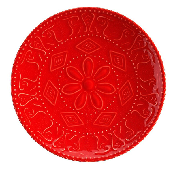 Kütahya Porselen Nc Sunflower Düz Kırmızı Tabak 20 Cm
